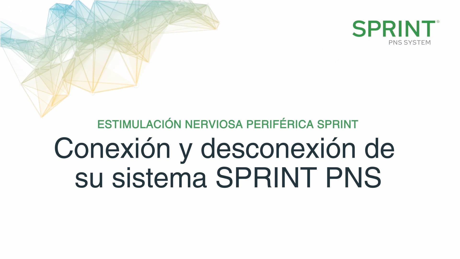 Conexión y desconexión de su sistema SPRINT PNS