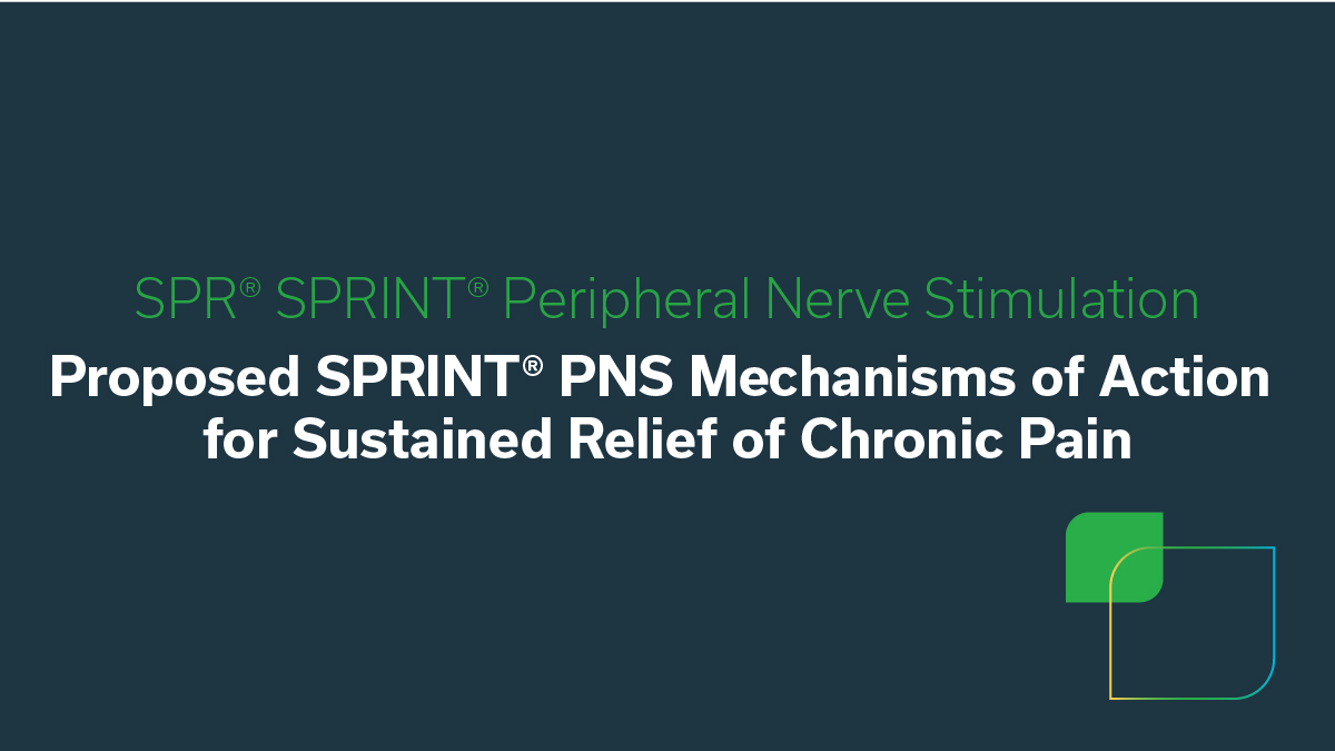 Proposed SPINT PNS Mechanisms of Action for Sustained Relief of Chronic Pain